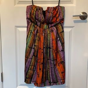 BCBGeneration Multicolor Strapless Dress
